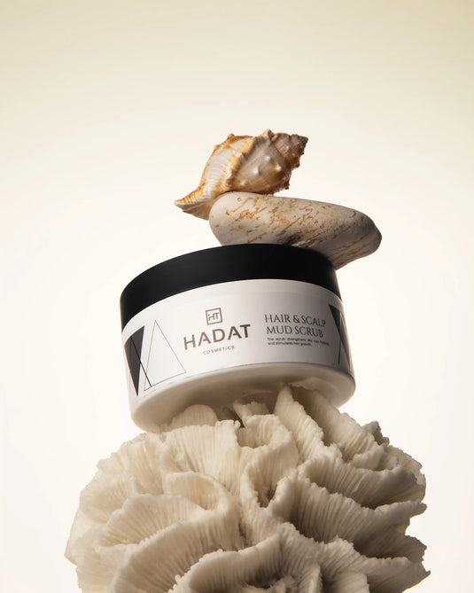 Hair & Scalp Mud Scrub with seashell and coral