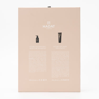 Hadat Cosmetics hydro nourishing shampoo and spa hair treatment set