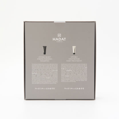 Hadat Cosmetics hair care set with shampoo and treatment
