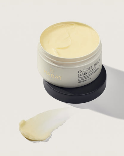 Golden Hour Hair Mask with keratin and silk for dry hair care