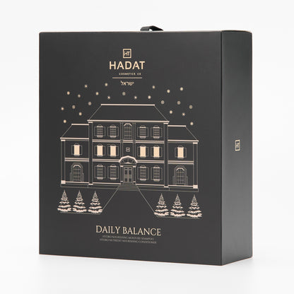Hadat Cosmetics Daily Balance shampoo conditioner set in elegant black gift box