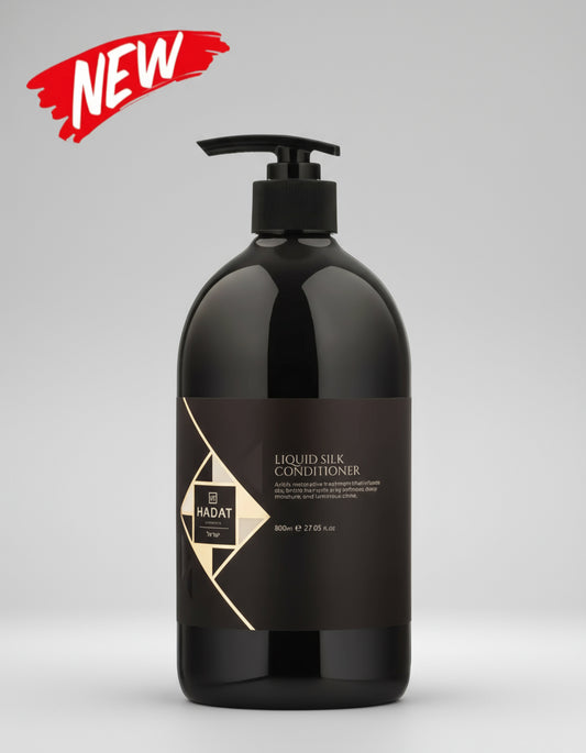 New Liquid Silk Conditioner bottle with pump, sleek black design