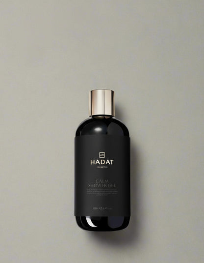Hadat Cosmetics Calm Shower Gel bottle with gold cap