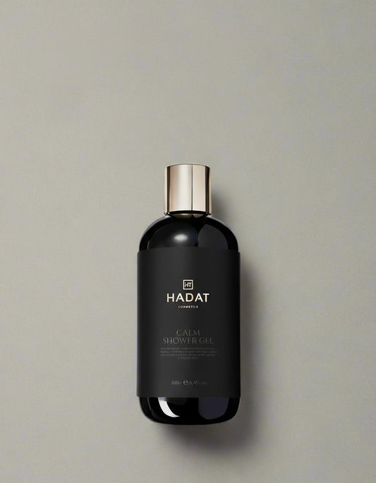 Hadat Cosmetics Calm Shower Gel bottle with gold cap