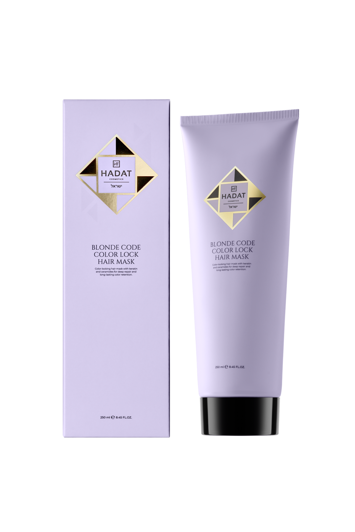 HADAT Blonde Code Color Lock Hair Mask: bisnaga e caixa de 250 ml