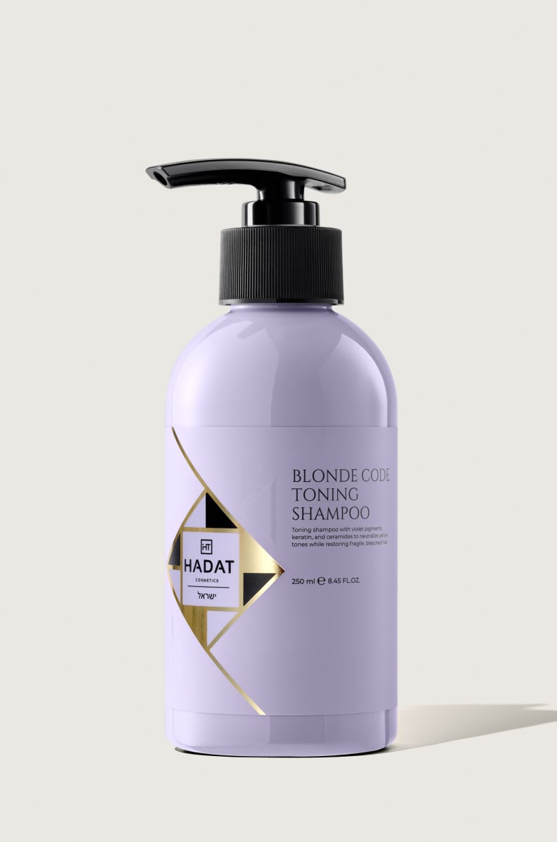 HADAT Blonde Code Toning Shampoo: флакон із дозатором, 250 мл
