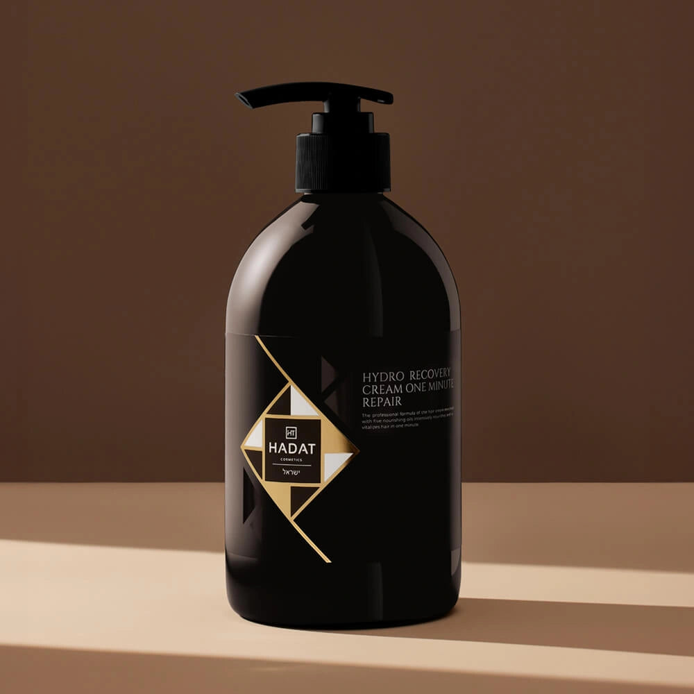 Hydro Recovery Cream One Minute Repair bottle with pump, luxury black design