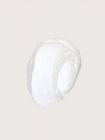 White creamy cosmetic swatch with smooth texture
