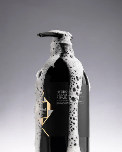 Hydro Cream Repair bottle with rich foam, Dead Sea minerals, nourishing hair treatment
