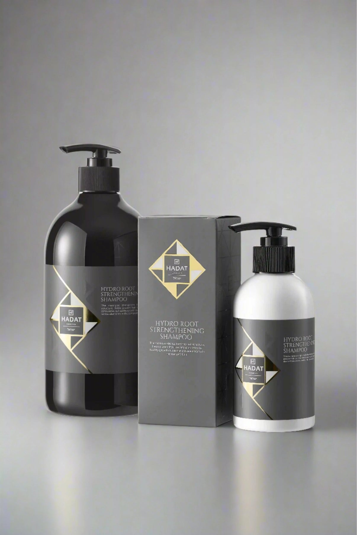 Hydro Root Strengthening Shampoo bottles and box