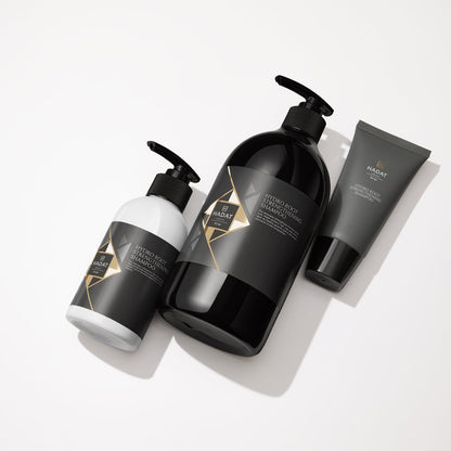 Hydro Root Strengthening Shampoo bottles and tube