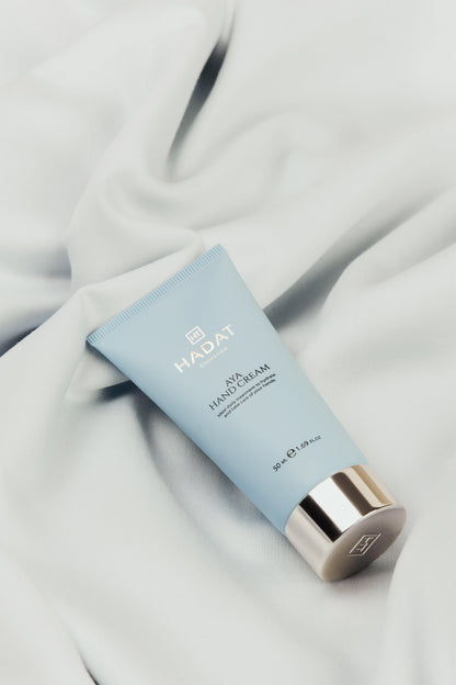 Hadat Aya Hand Cream on soft fabric