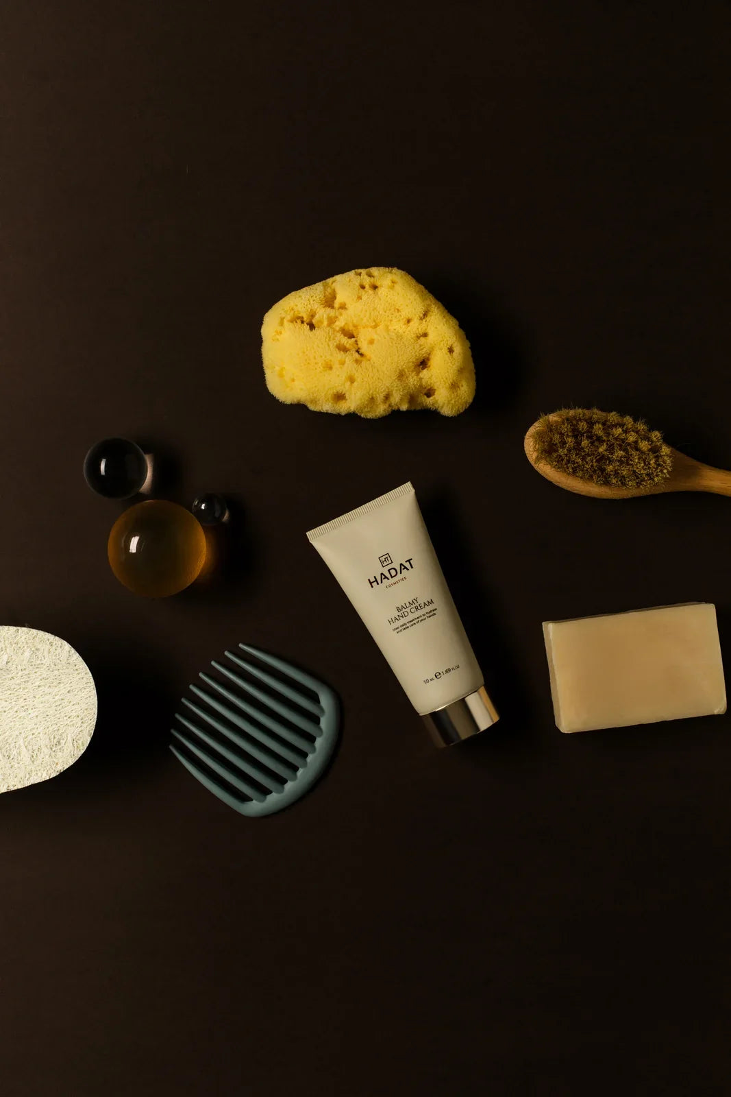 Hadat Balmy Hand Cream lifestyle flatlay
