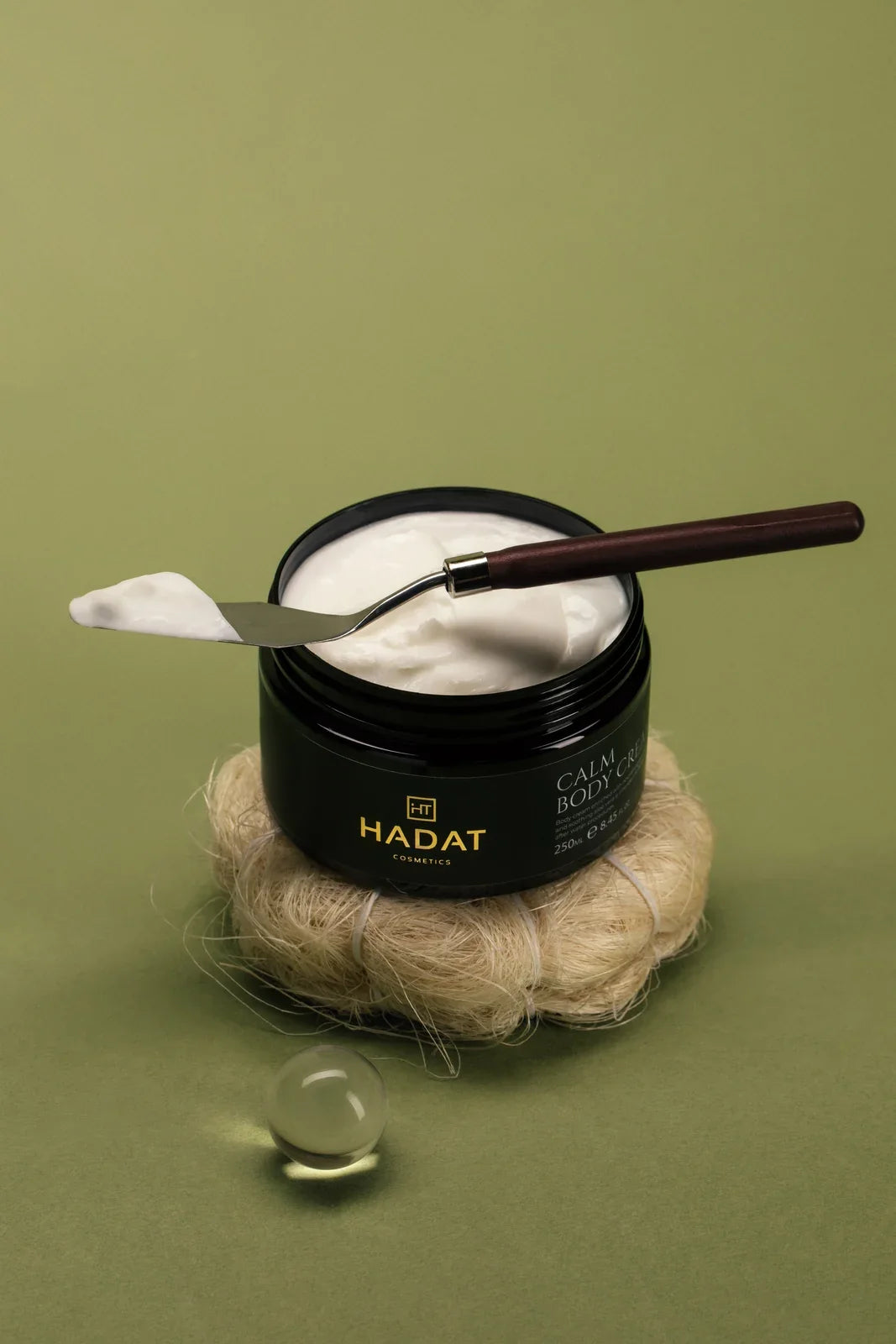 Hadat Calm Body Cream open jar