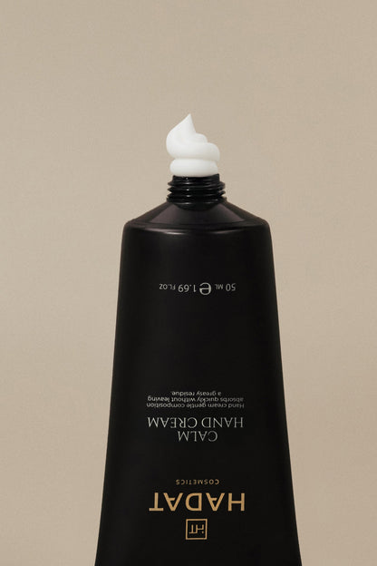 Hadat Calm Hand Cream dispensed texture